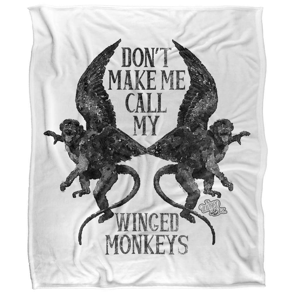 The Wizard Of Oz Monkey Soft Touch Blanket - 152cm x 127cm