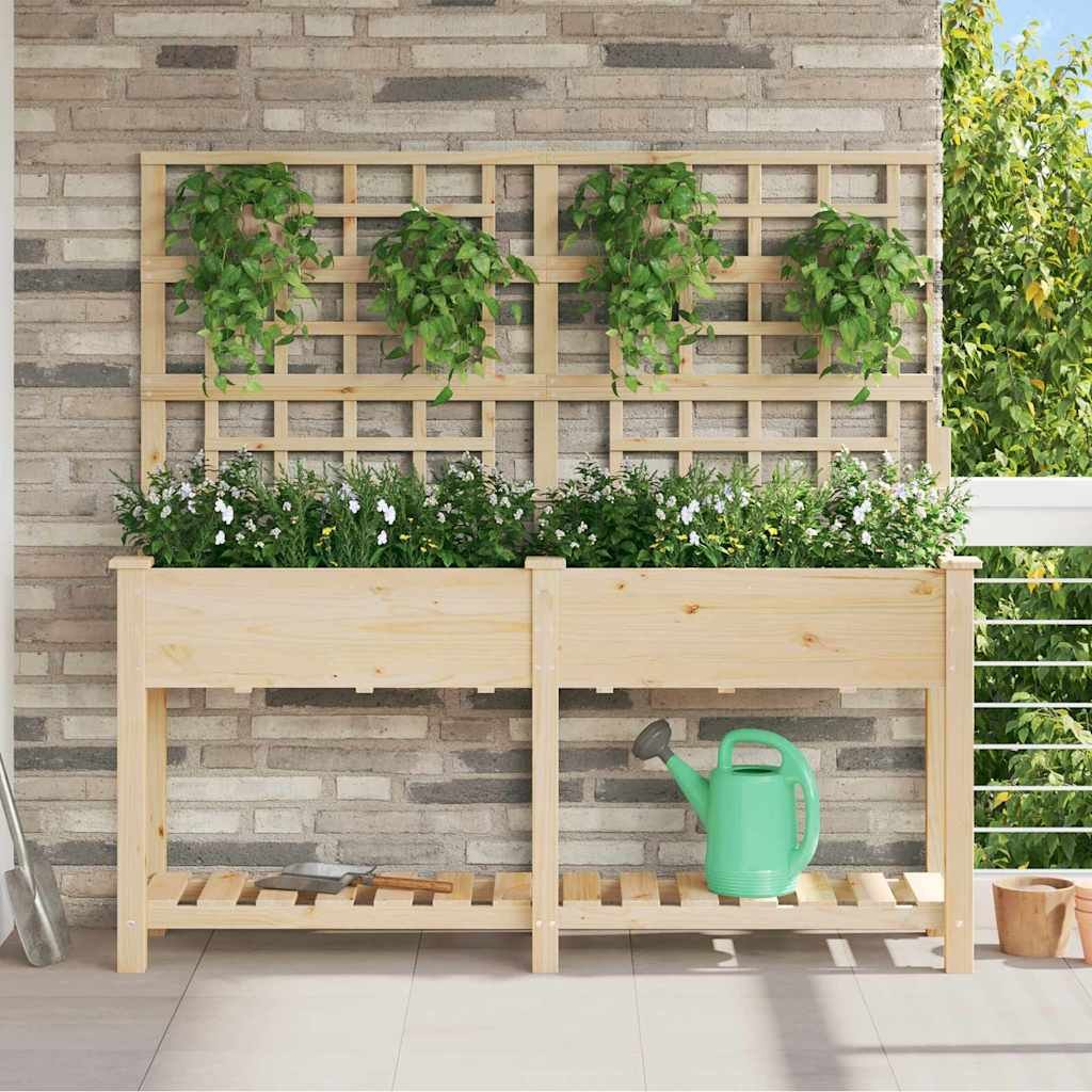 Walplus Firwood Garden Planter - Beige - 161 x 46 x 152.5 cm