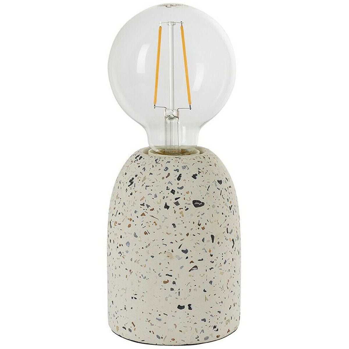 Loops Direct Concrete and Resin Table Lamp - White Speckled Marble