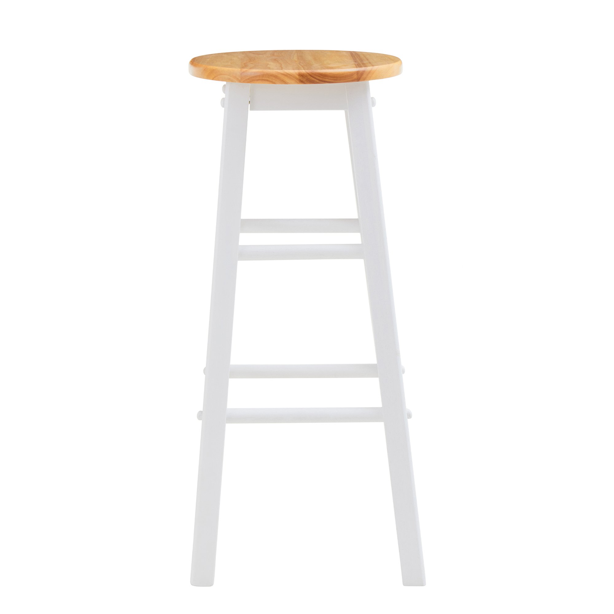 Orsina Chester Wooden Kitchen or Bar Stool – White and Natural