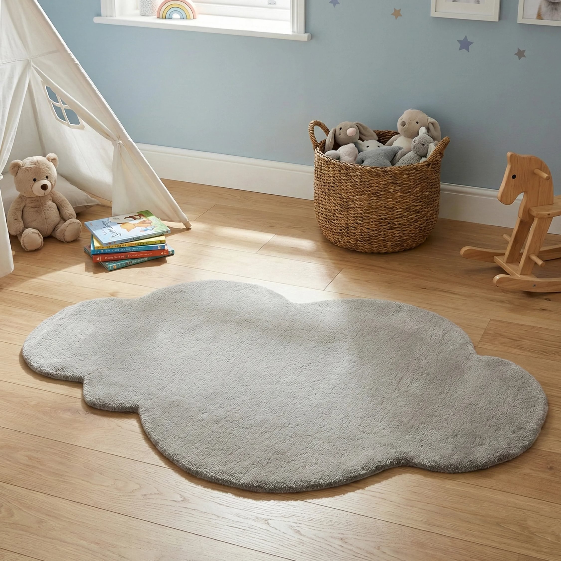 Orsina Grey Kids Cloud Rug - 60 x 100cm