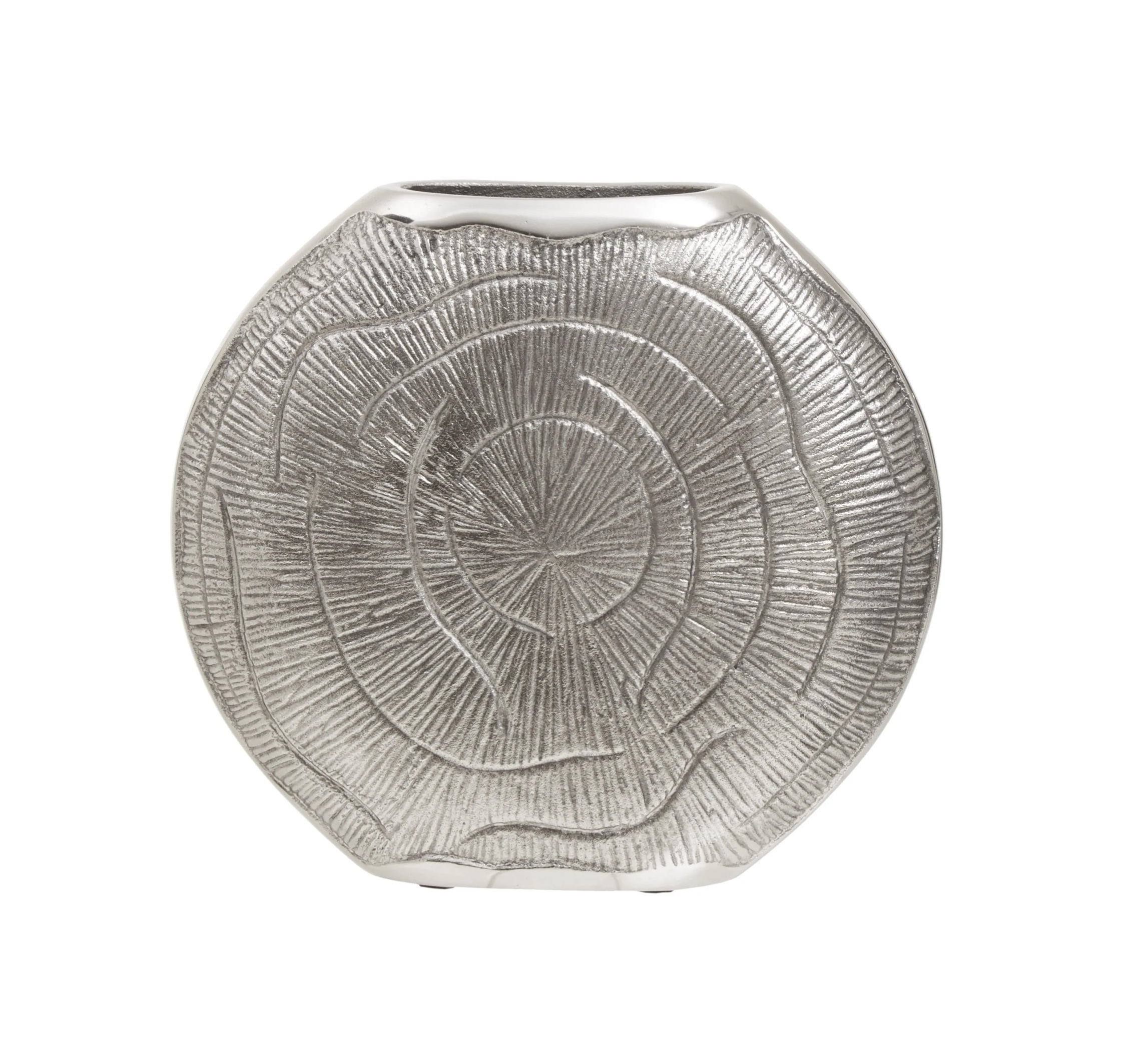 Orsina Silva Small Oak Effect Finish Vase - Silver