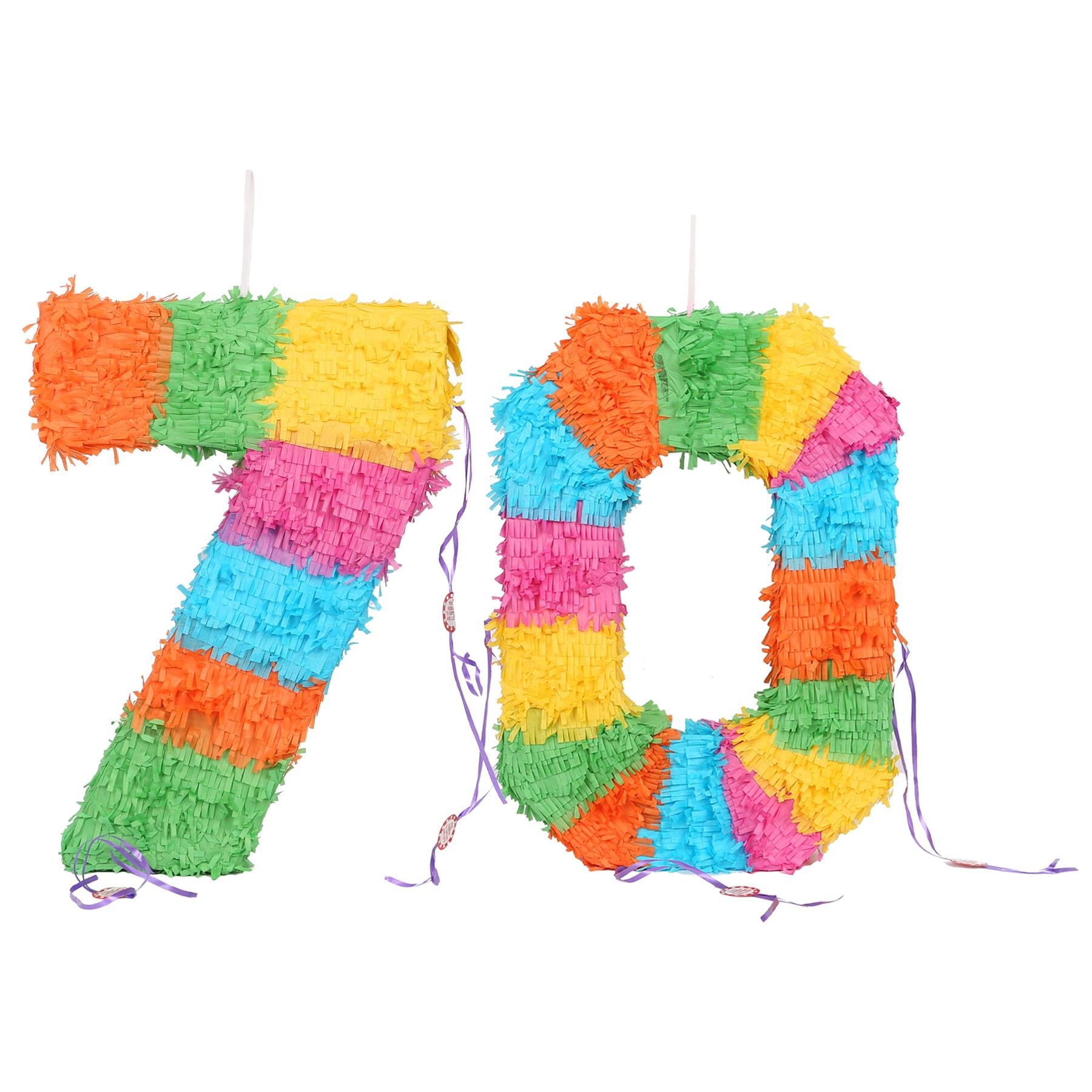 Fax Potato 2pc 70th Birthday Pinata & Blindfold Set - Multi