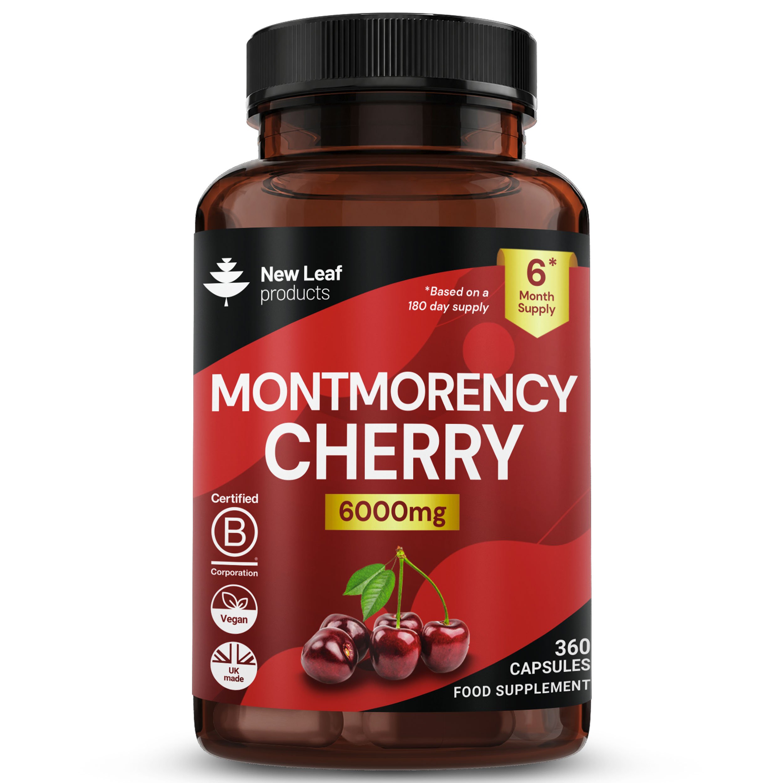 New Leaf Montmorency Cherry 6000mg Capsules - 360 Capsules