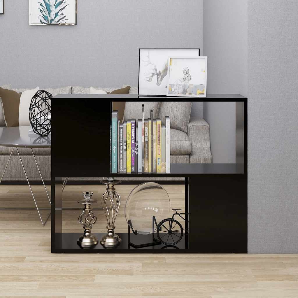 Walplus Engineered Wood TV Cabinet - Black - 80 x 24 x 63 cm