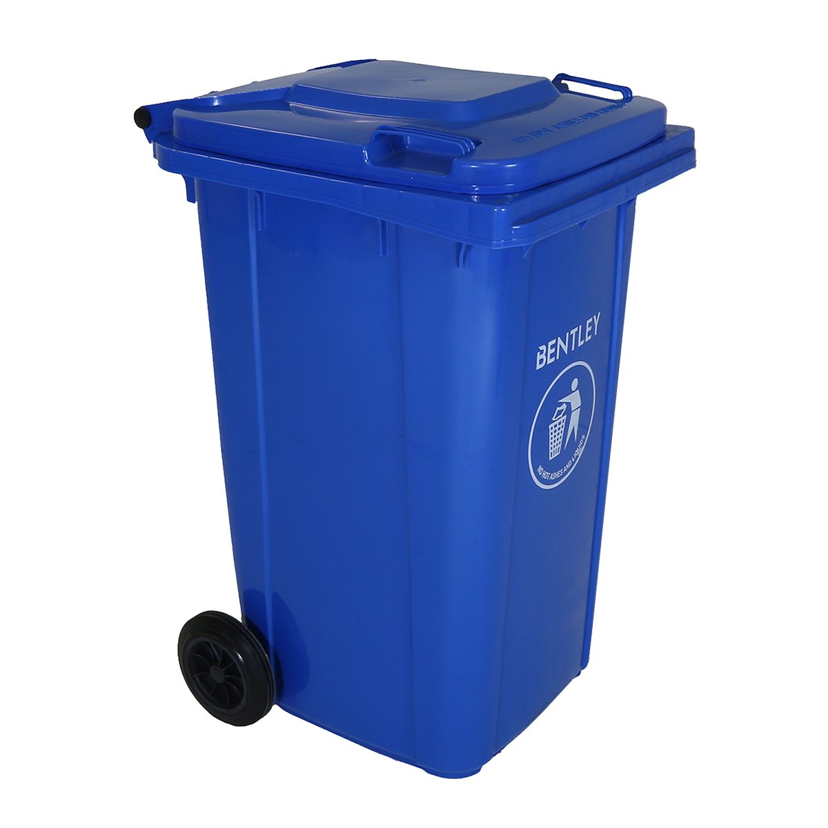 Charles Bentley 240 Litre Weatherproof Wheelie Bin - Blue
