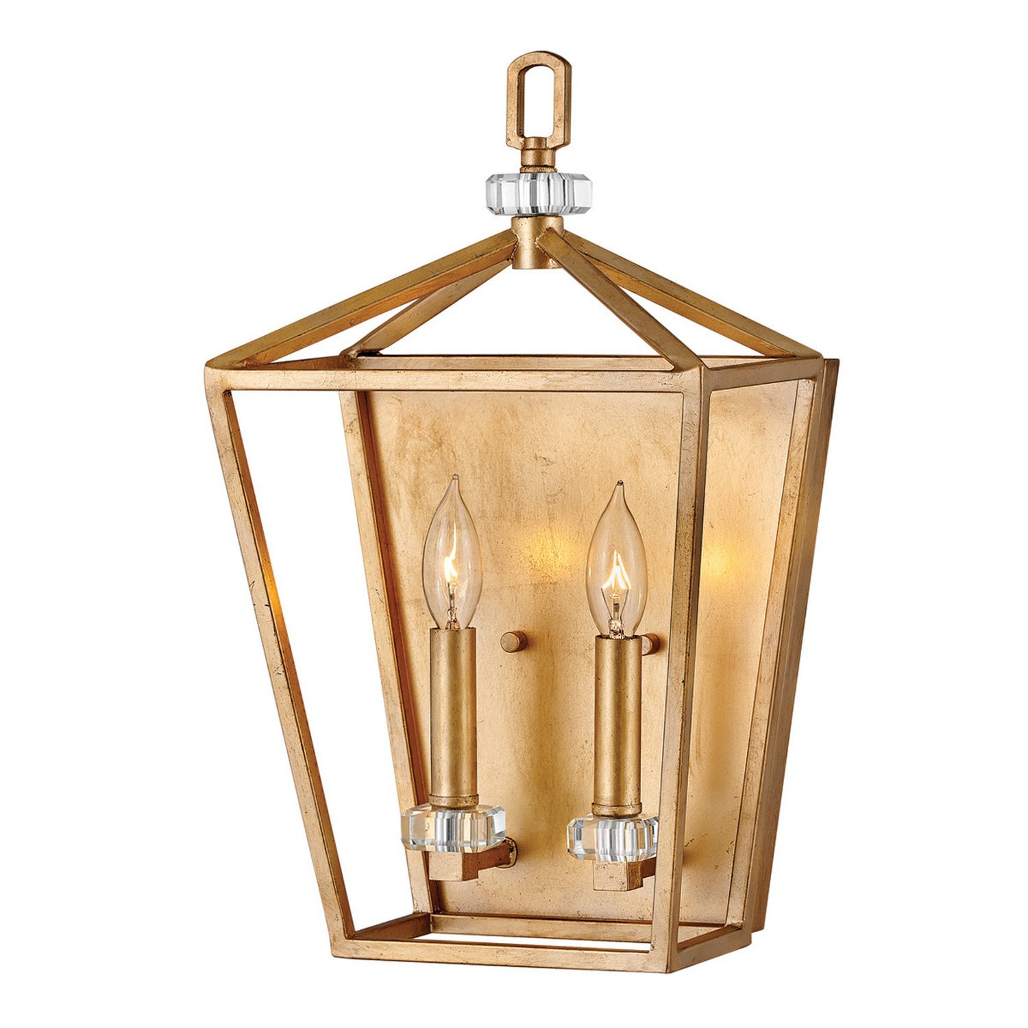 Elstead Hinkley 2 Arm Pendant Light - Distressed Brass