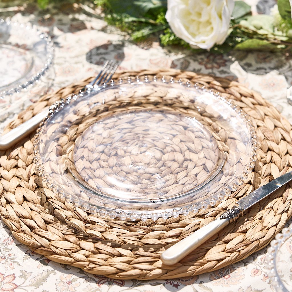 Dibor 4 Piece Glass Dinner Plate Set - Clear