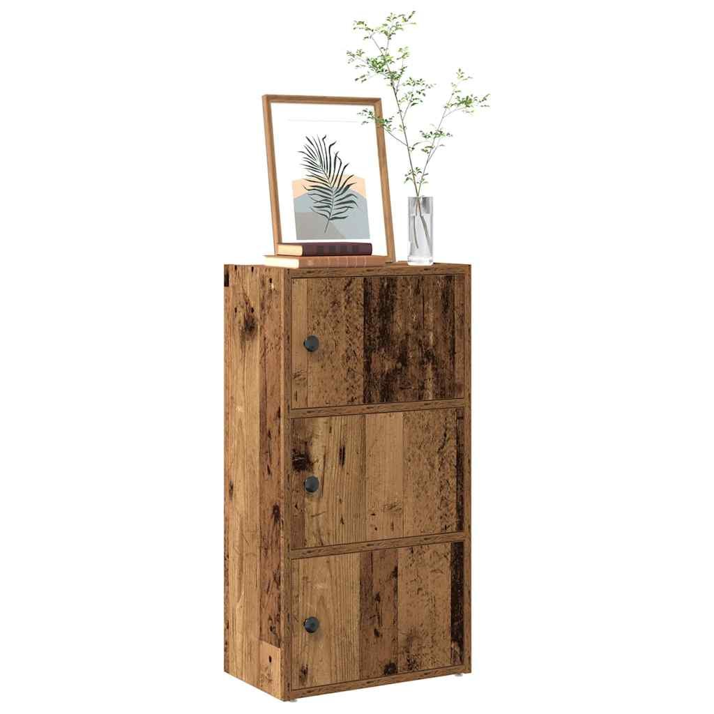 Walplus Engineered Wood Bookcase - Dark Wood - 40 x 24 x 77 cm