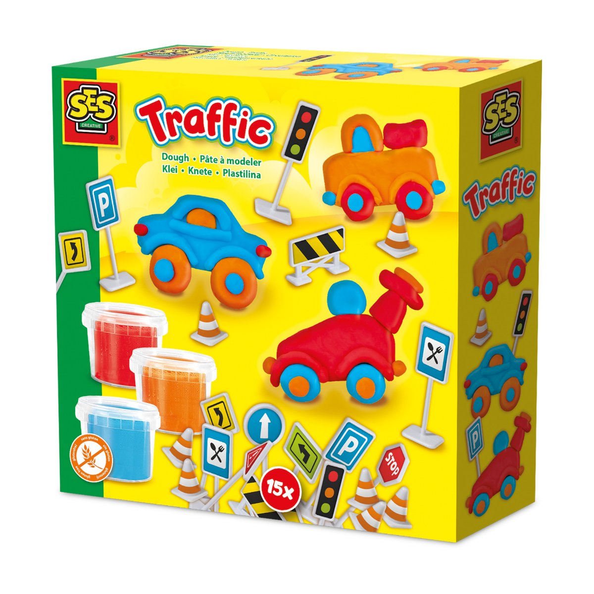 SES Creative Dough Traffic Model Play Set