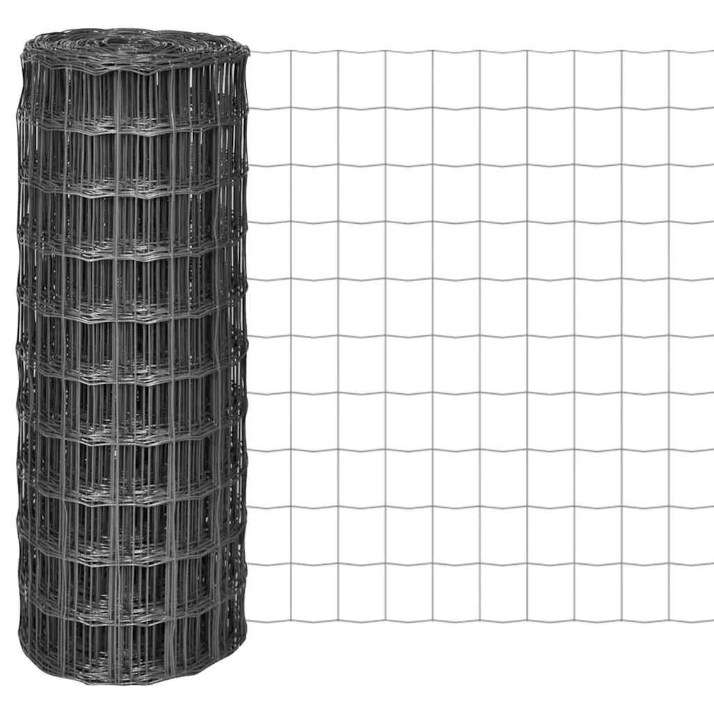 Walplus Pvc-coated Iron Wire Fences - Grey - 1000 x 100 cm