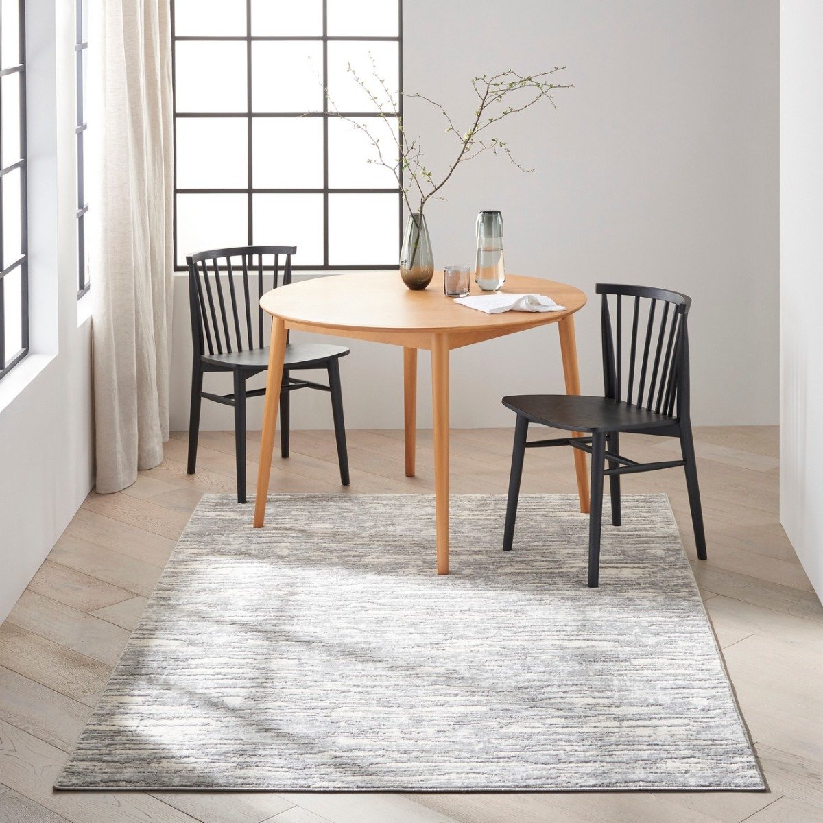 Mega Flooring Grey Modern Abstract Runner - 69 x 221cm