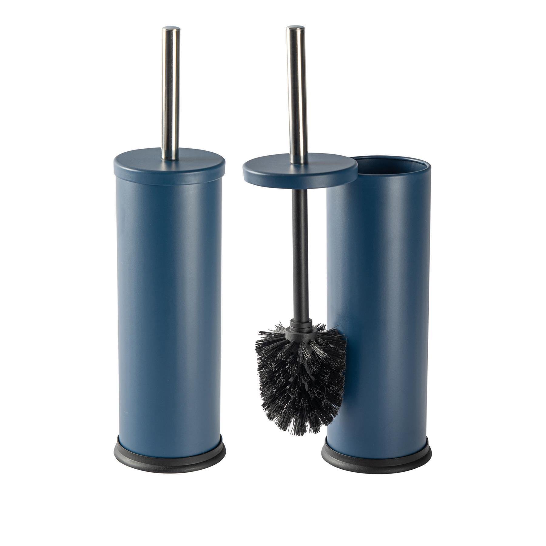 Harbour Housewares Round Toilet Brushes - Matt Blue - Pack of 2
