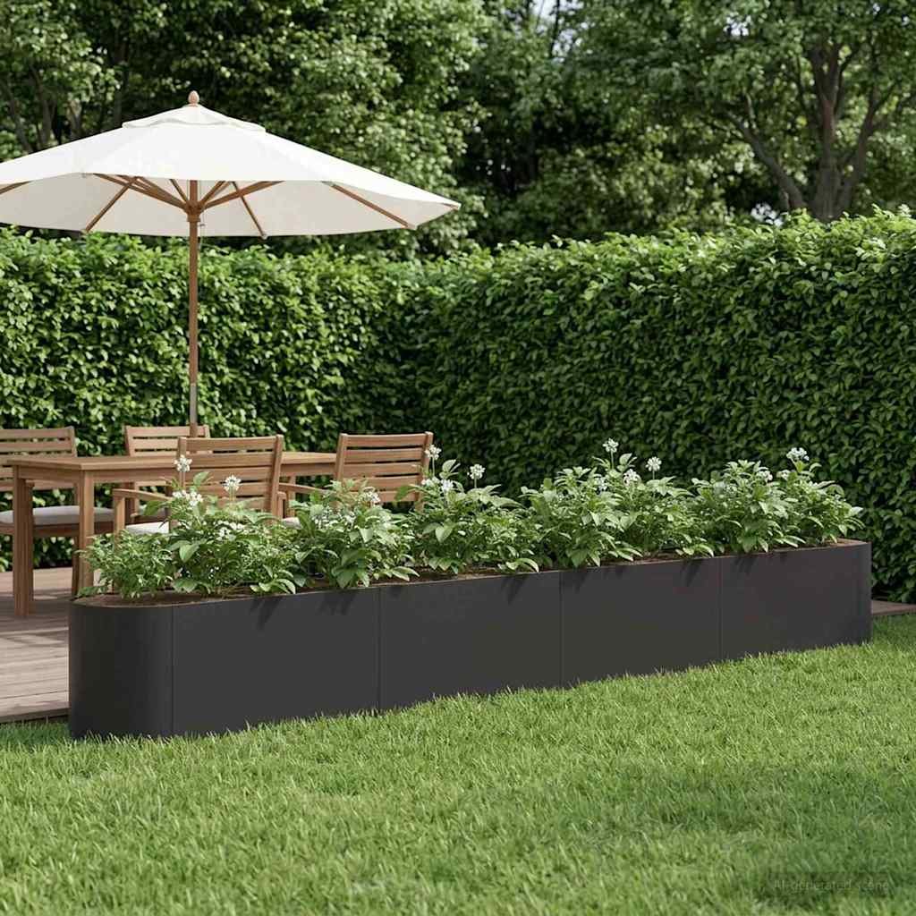 Walplus Raised Garden Bed - Black - 360 x 40 x 40 cm