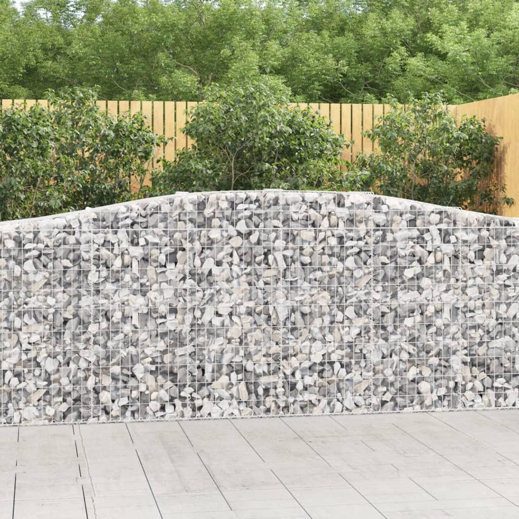 Walplus Galvanised Iron Gabion Basket - Silver 400 x 50 x 100/ - 120 cm