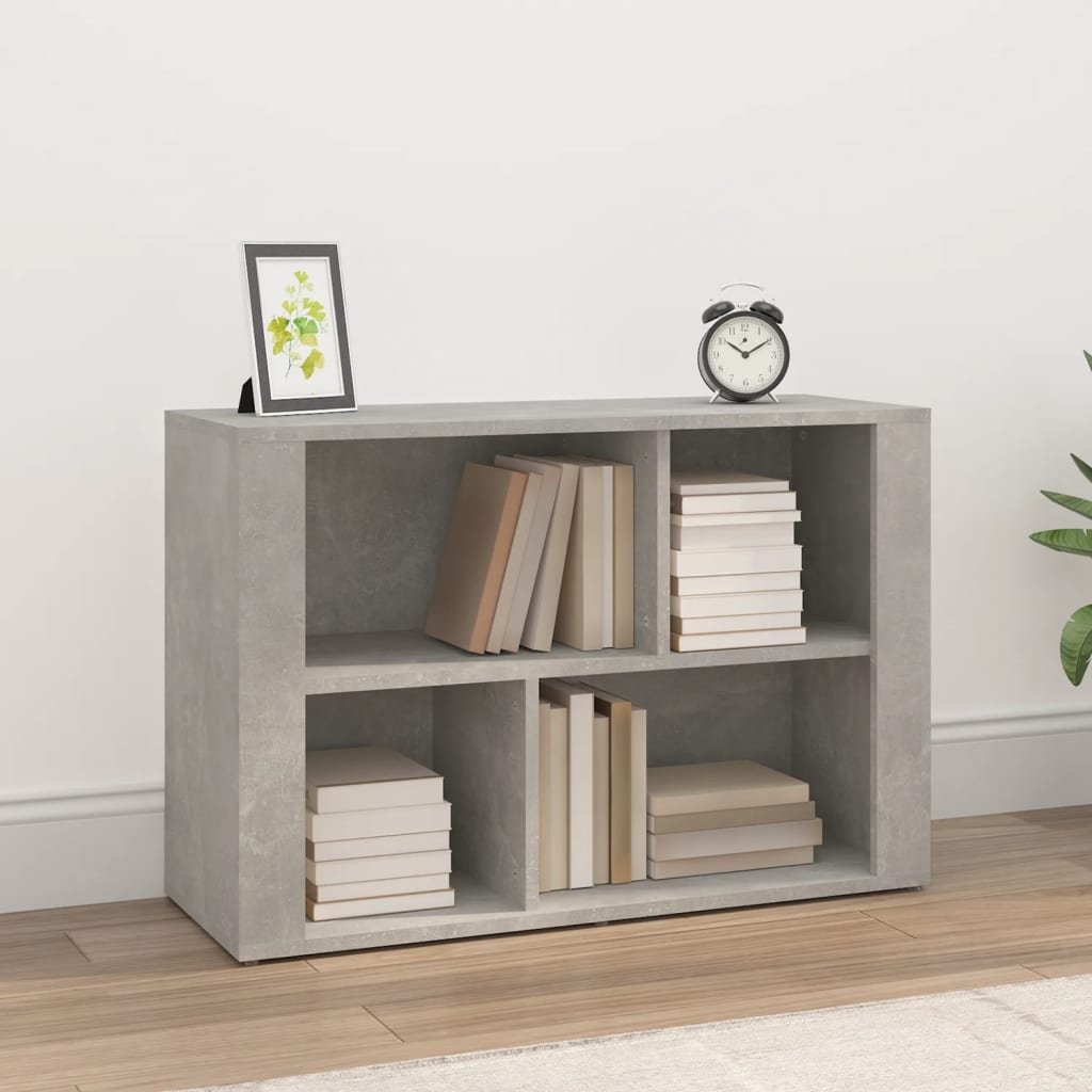 Walplus Engineered Wood Sideboard - Concrete Grey - 80 x 30 x 54 cm