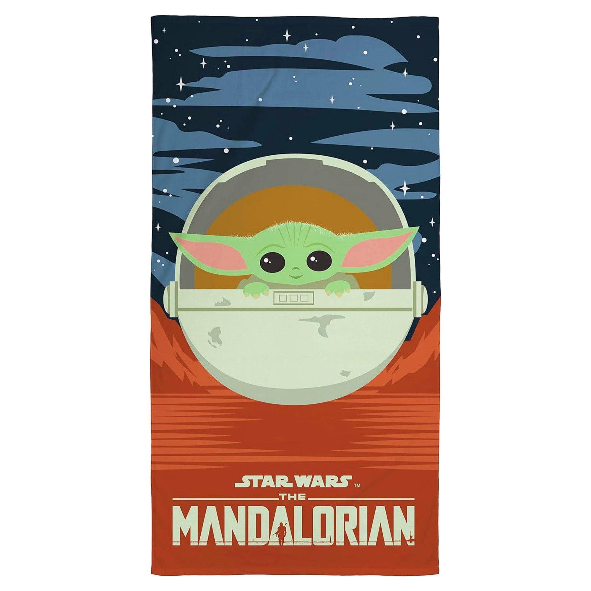 Star Wars: The Mandalorian Baby Yoda Towel - Blue & Orange