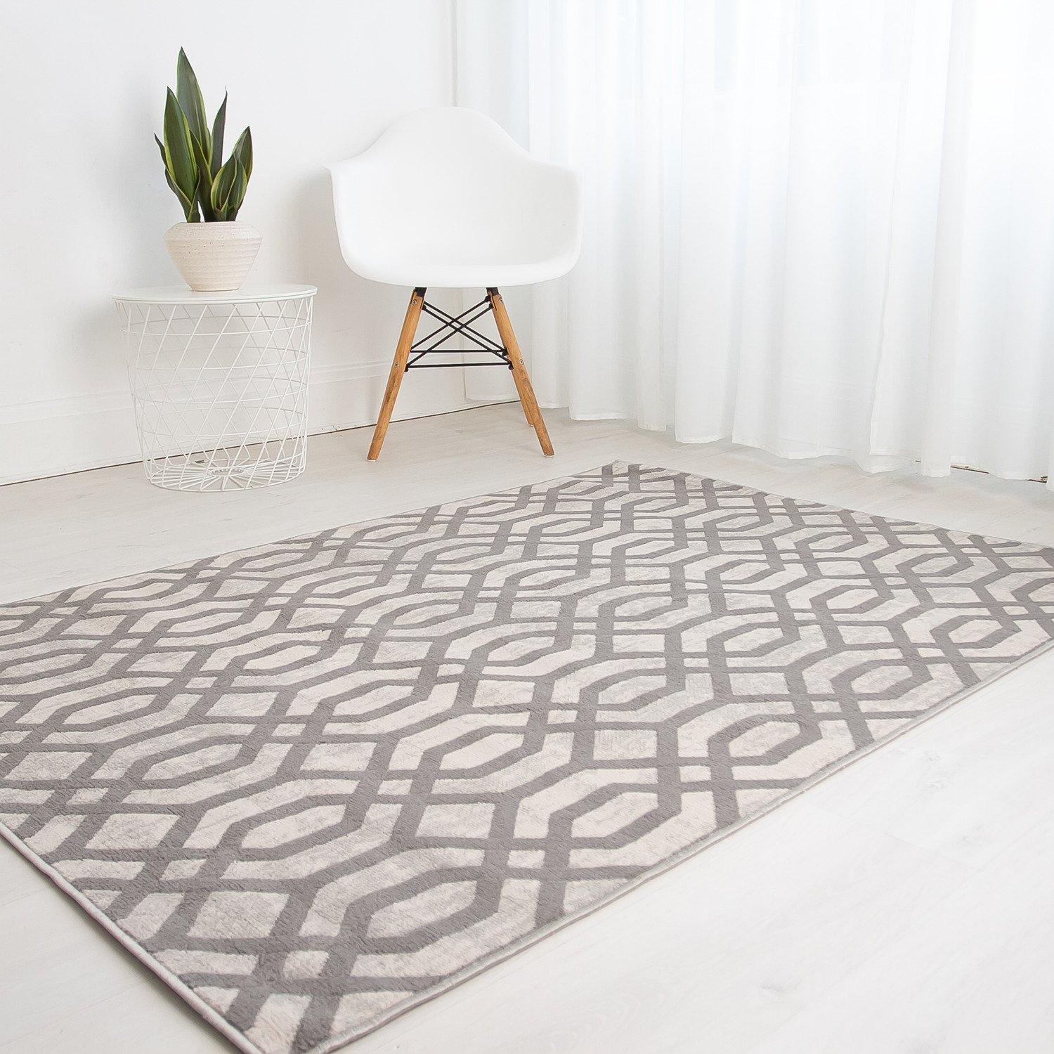 DS Living Bellagio Patterned Rug - Beige & Grey - 150x80cm