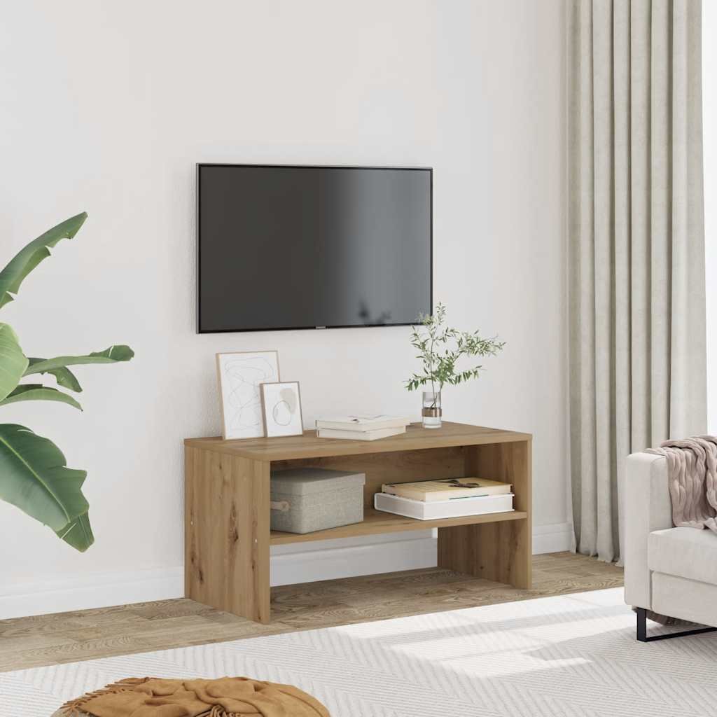 Walplus Engineered Wood TV Cabinet - Oak - 80 x 40 x 40 cm