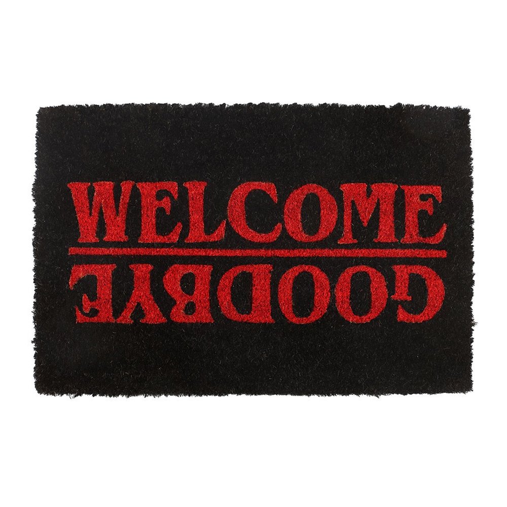Something Different Welcome Goodbye Door Mat - Black