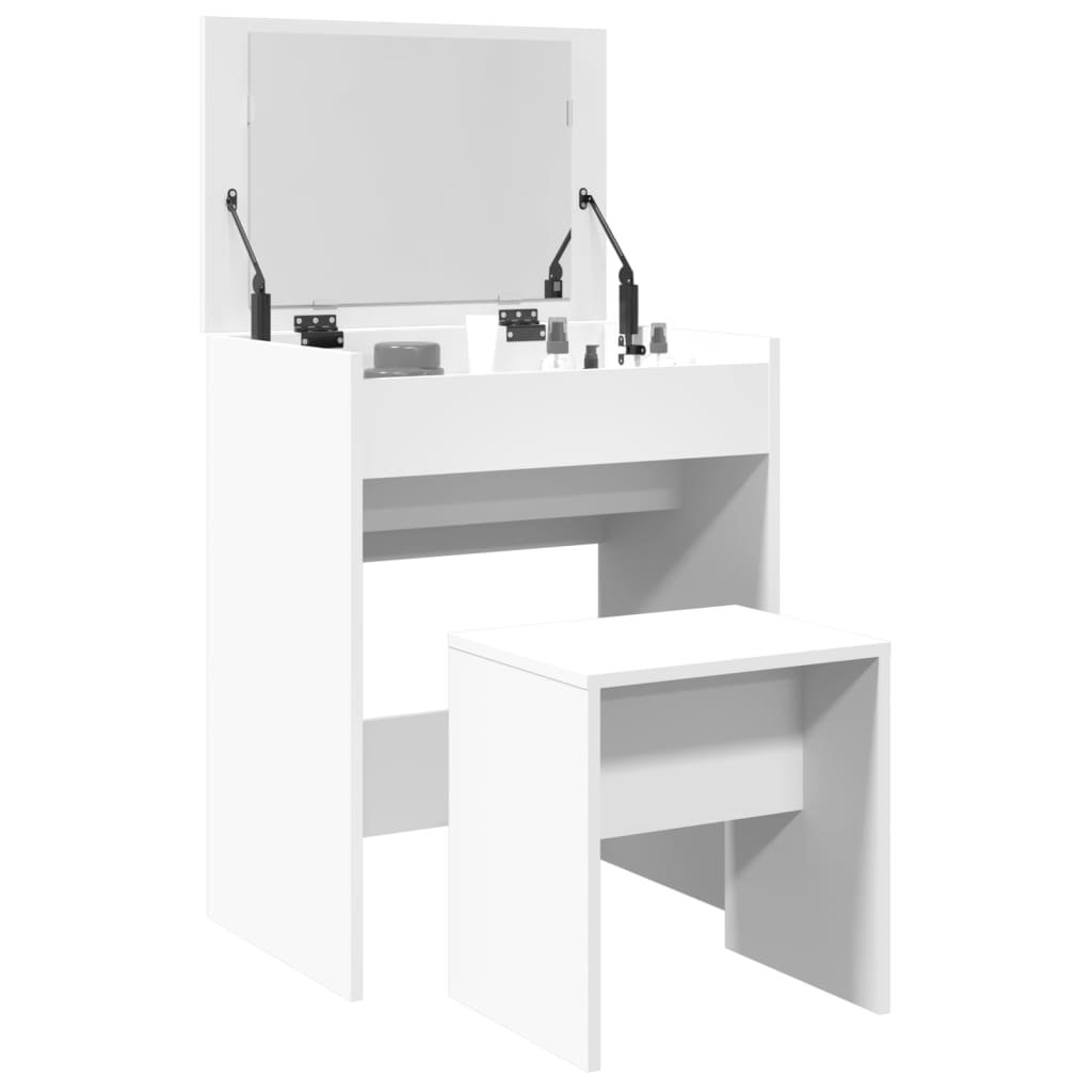 Walplus Dressing Table and Stool - White - 60 x 40 x 113.5 cm