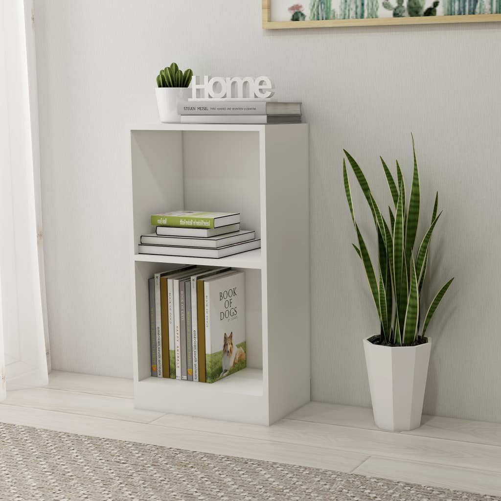 Walplus Engineered Wood Bookcase - White - 40 x 24 x 75 cm