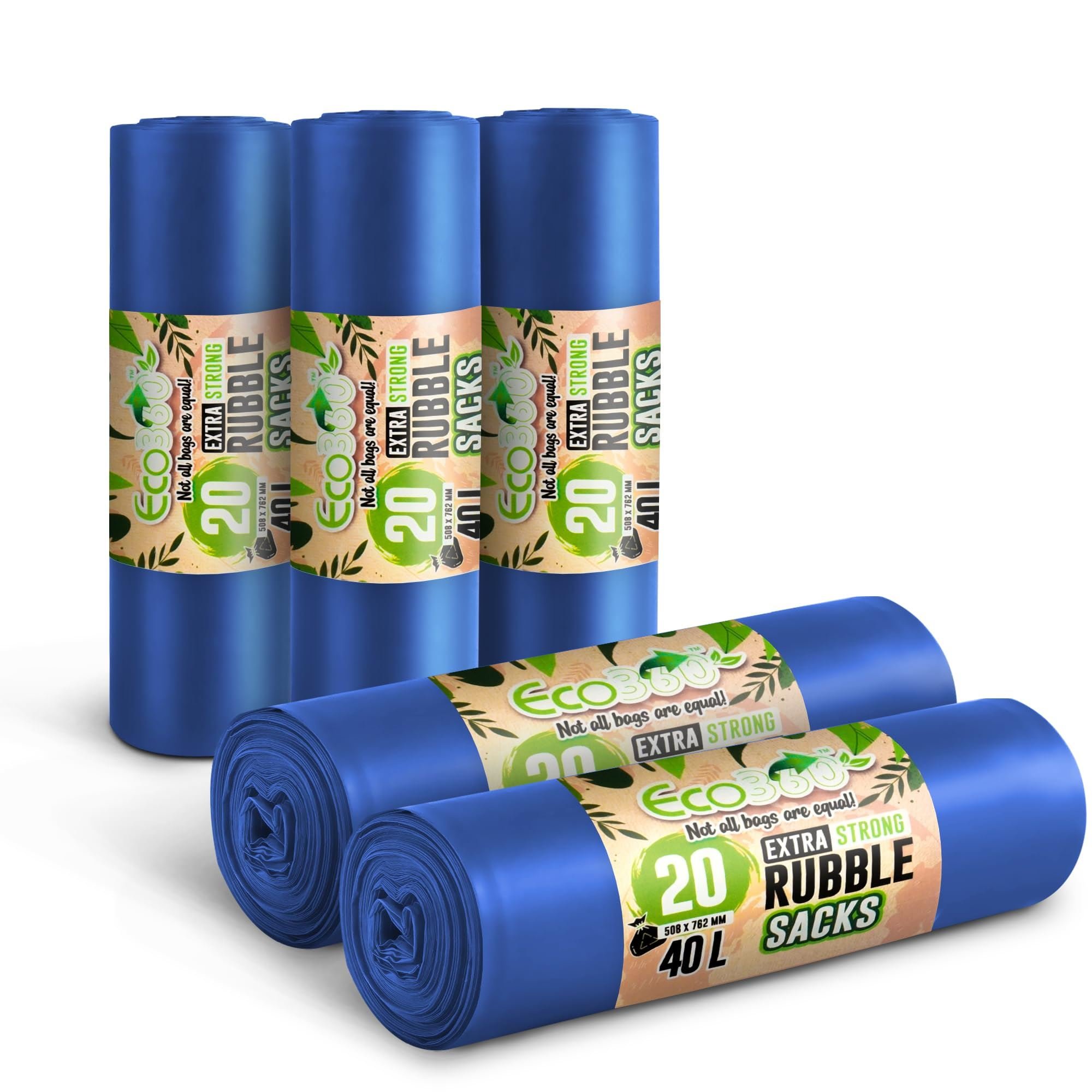 EcoBag Blue 40L Heavy Duty Rubble Sacks - Pack of 100