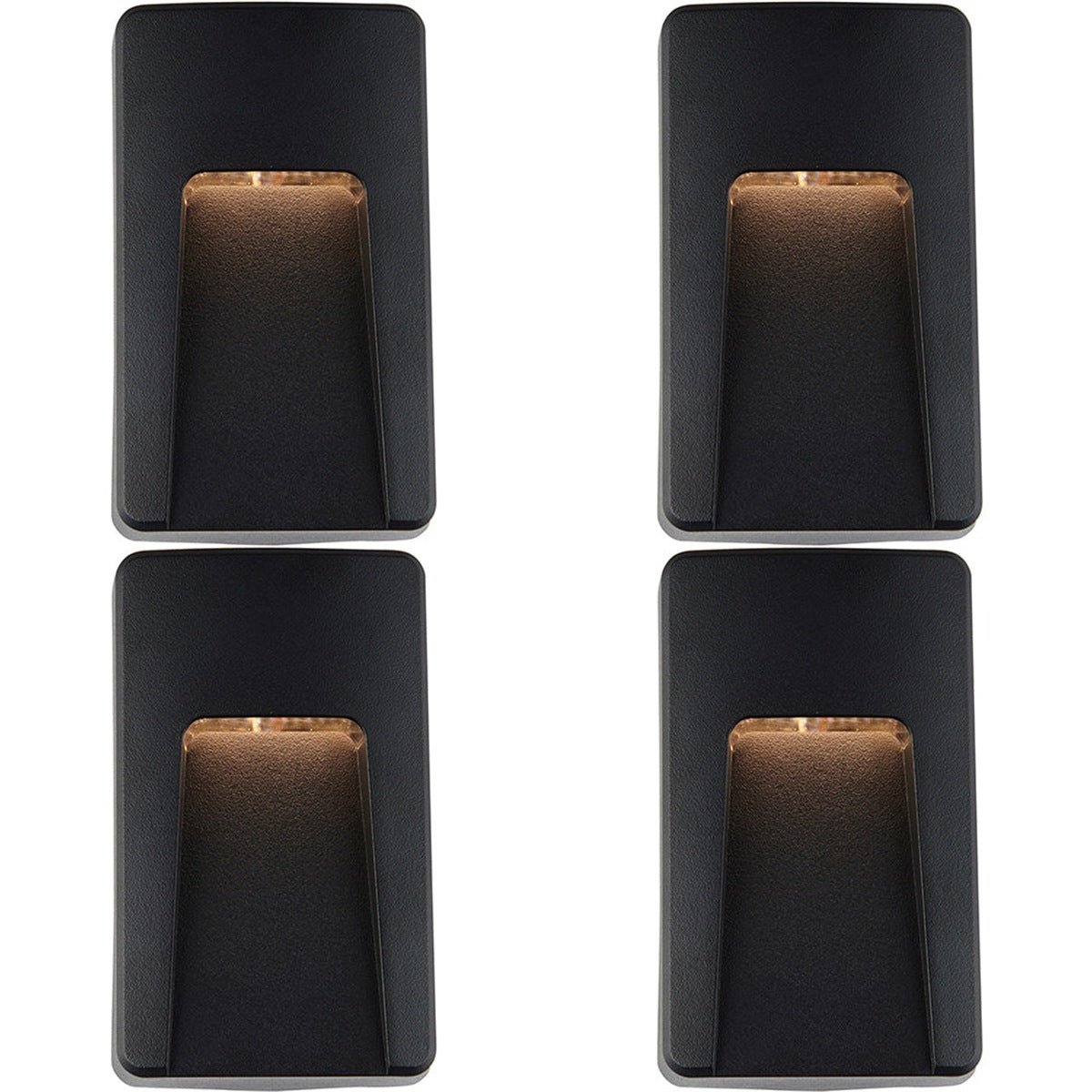 Loops Direct Pack of 4 ABS CCT LED Vertical Outdoor Guide Light - Black