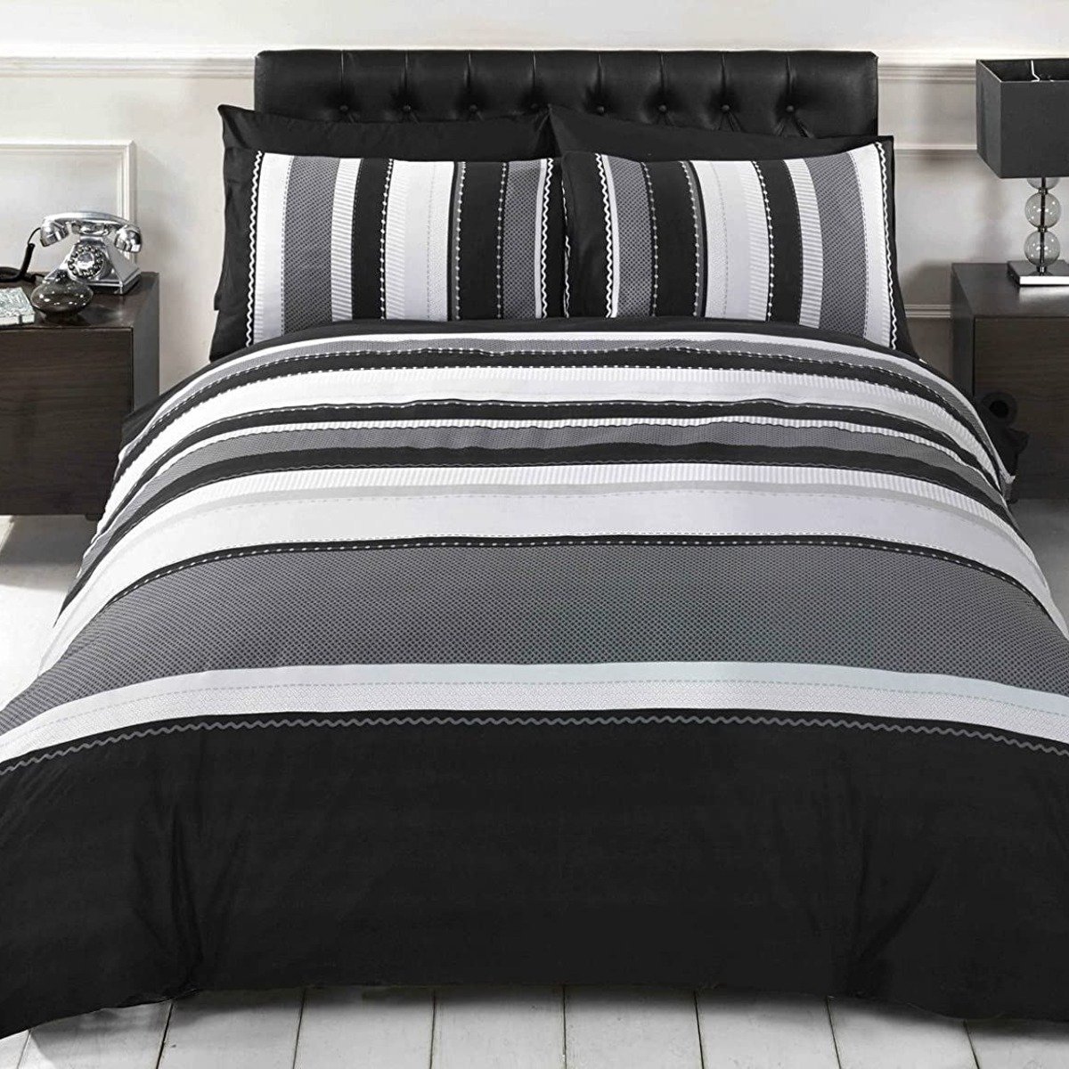 Rapport Detroit Grey Duvet Cover Set - Double
