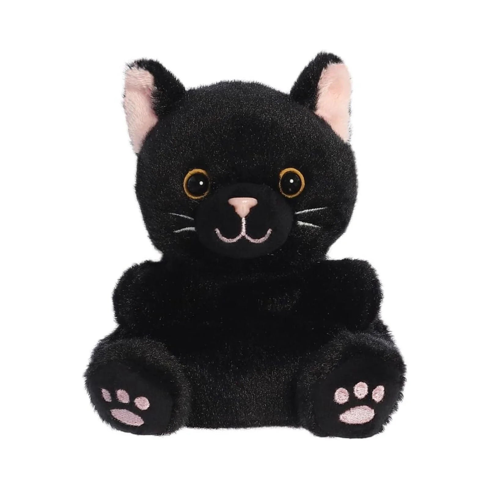 Palm Pals Plush Soft Toy - Twilight Black Cat, 12cm