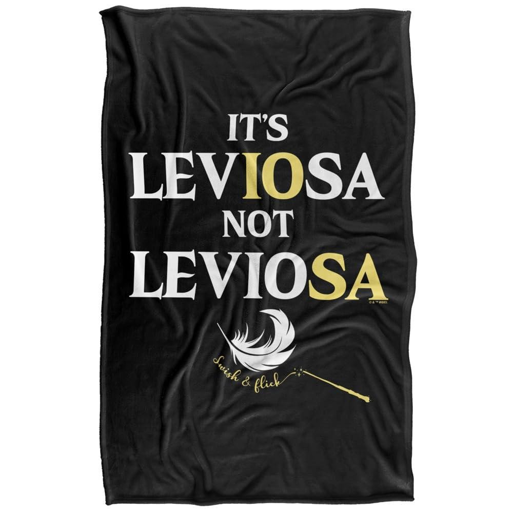 Harry Potter It's Leviosa Not Leviosa Black Blanket - 147cm x 91cm
