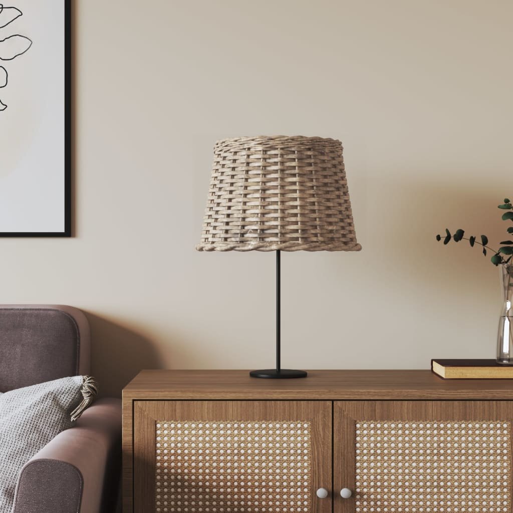 Walplus Brown Iron Wicker Lampshade - 40 x 26cm