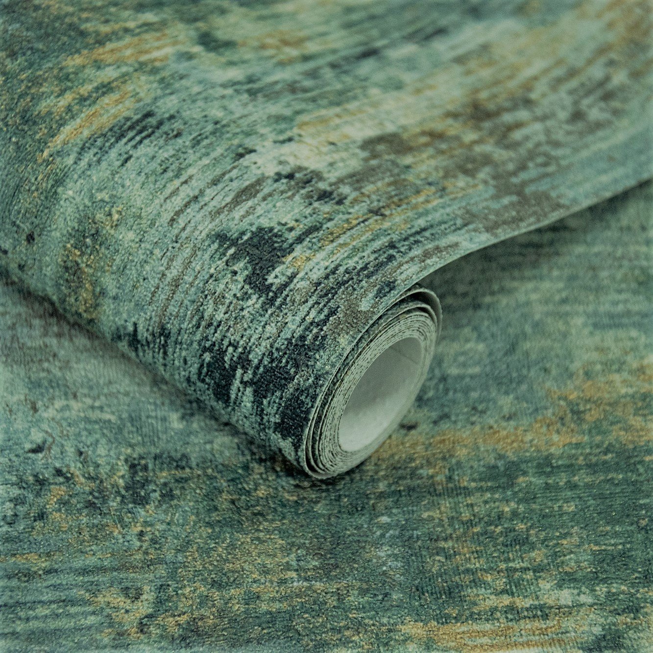 Grandeco Vincenzo Distressed Italian plaster Wallpaper - Green