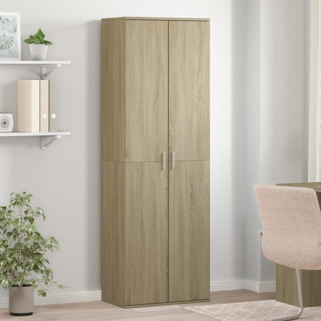 Walplus Engineered Wood Highboard - Light Oak - 60 x 35 x 180 cm