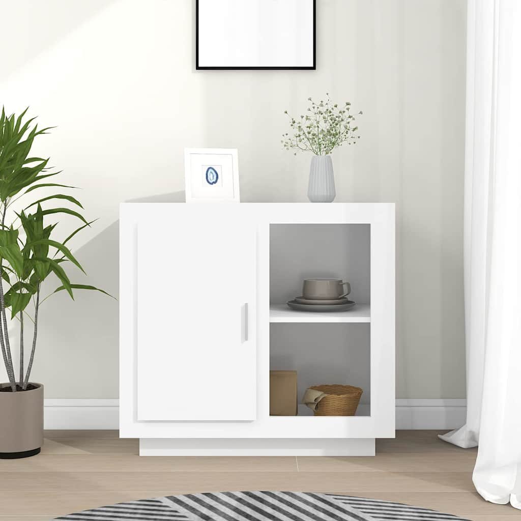 Walplus Engineered Wood Sideboard - White - 80 x 40 x 75 cm