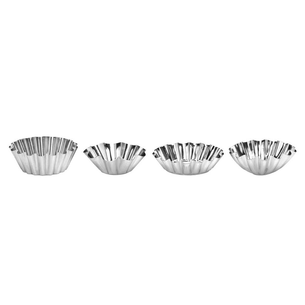 Orsina Diva Tinplate Set Of 8 Round Fluted Cake Moulds