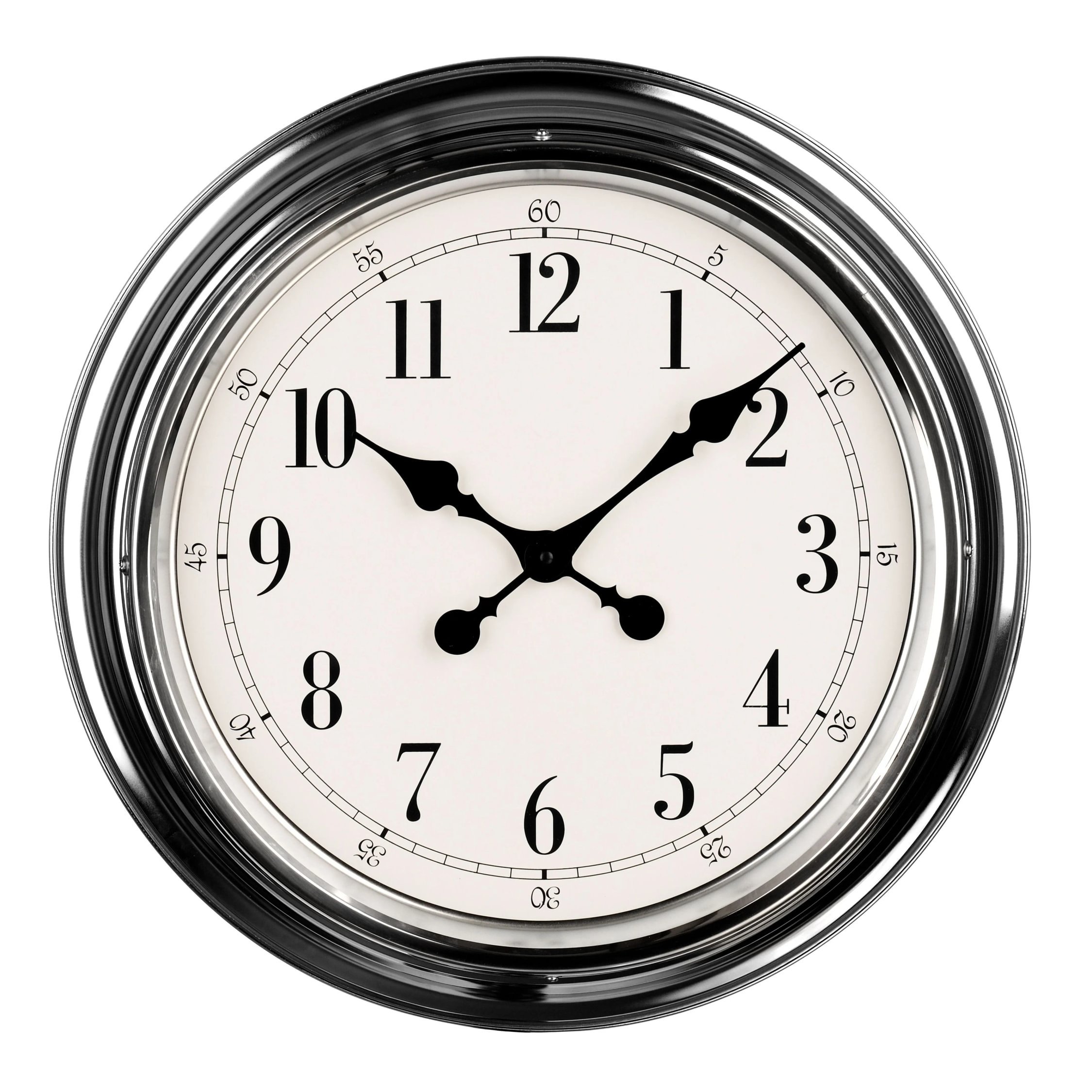 Orsina Pelo Wall Clock - Chrome