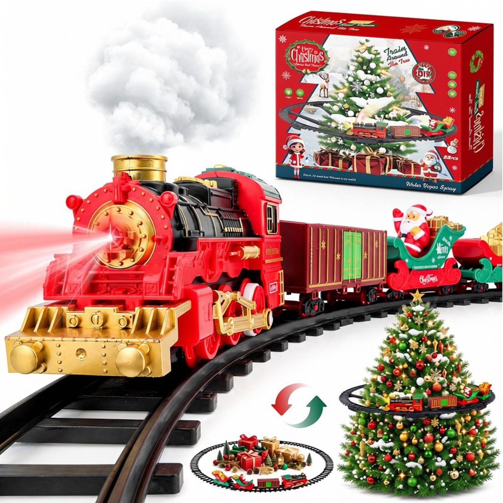 deAO Christmas Steam Train Set