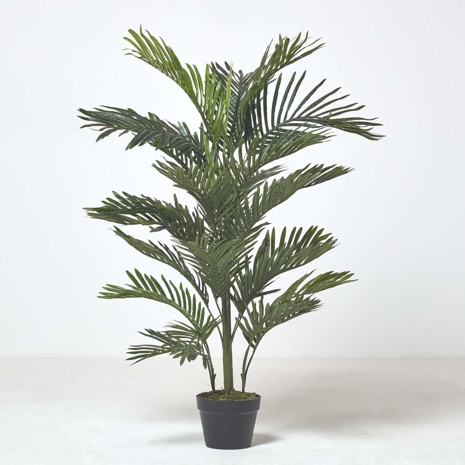 Homescapes Real-Touch Polyfibre Multi-Stem Palm Tree in Pot - Green