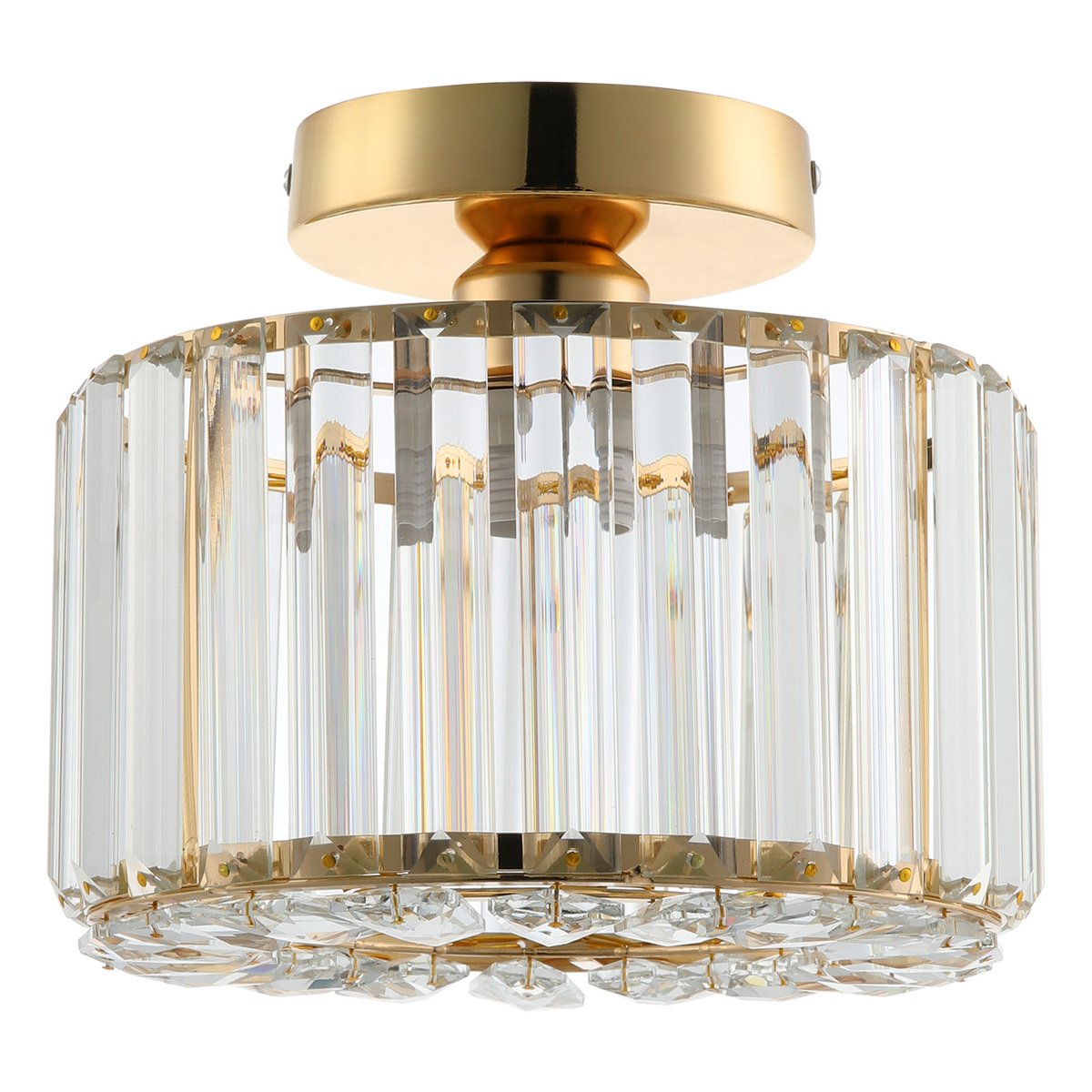 Living and Home Crystal Ceiling Light - Gold