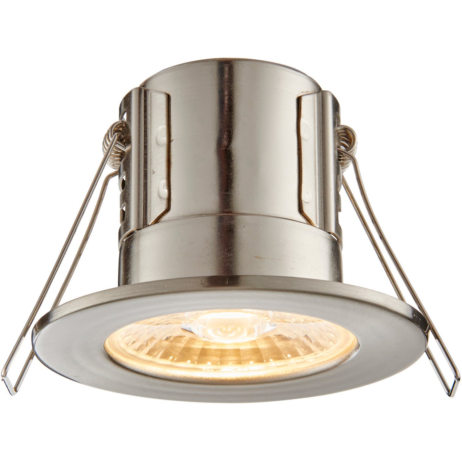 Loops Direct Steel and Acrylic Recessed Bathroom Downlight - Satin Nickel