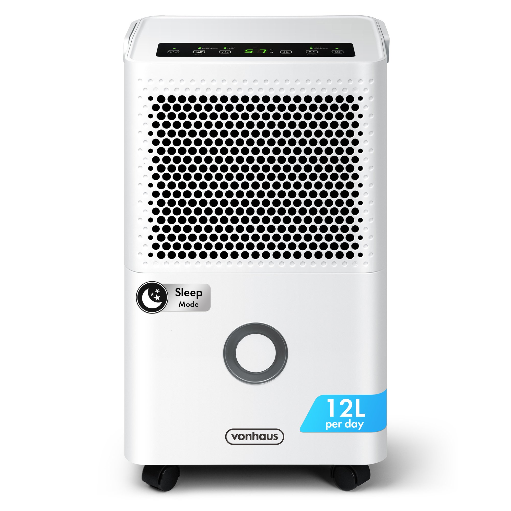 VonHaus 12L/Day 1.5L Tank Dehumidifier - Laundry & Mould Prevention