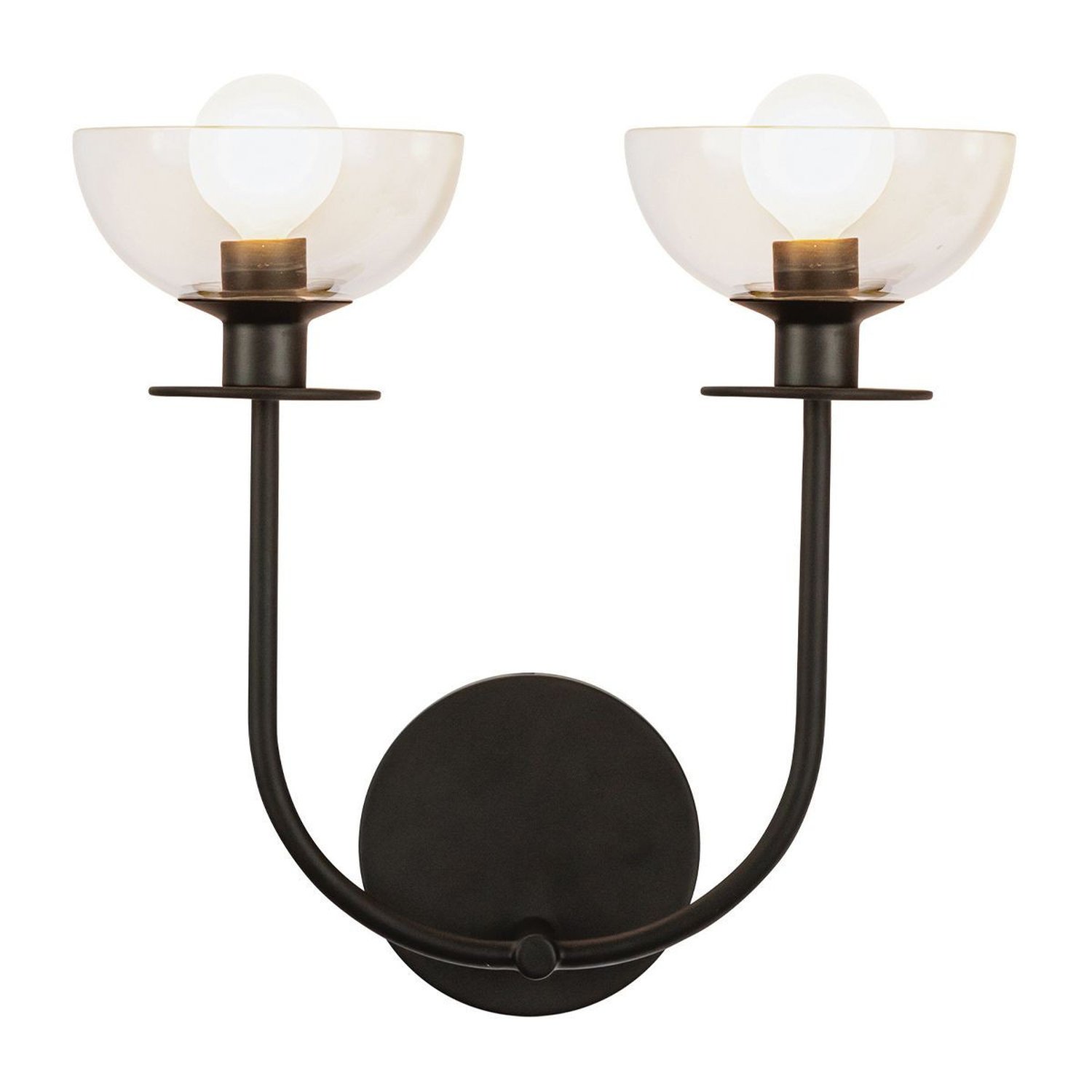 Elstead Alora 2 Arm Wall Light - Matt Black