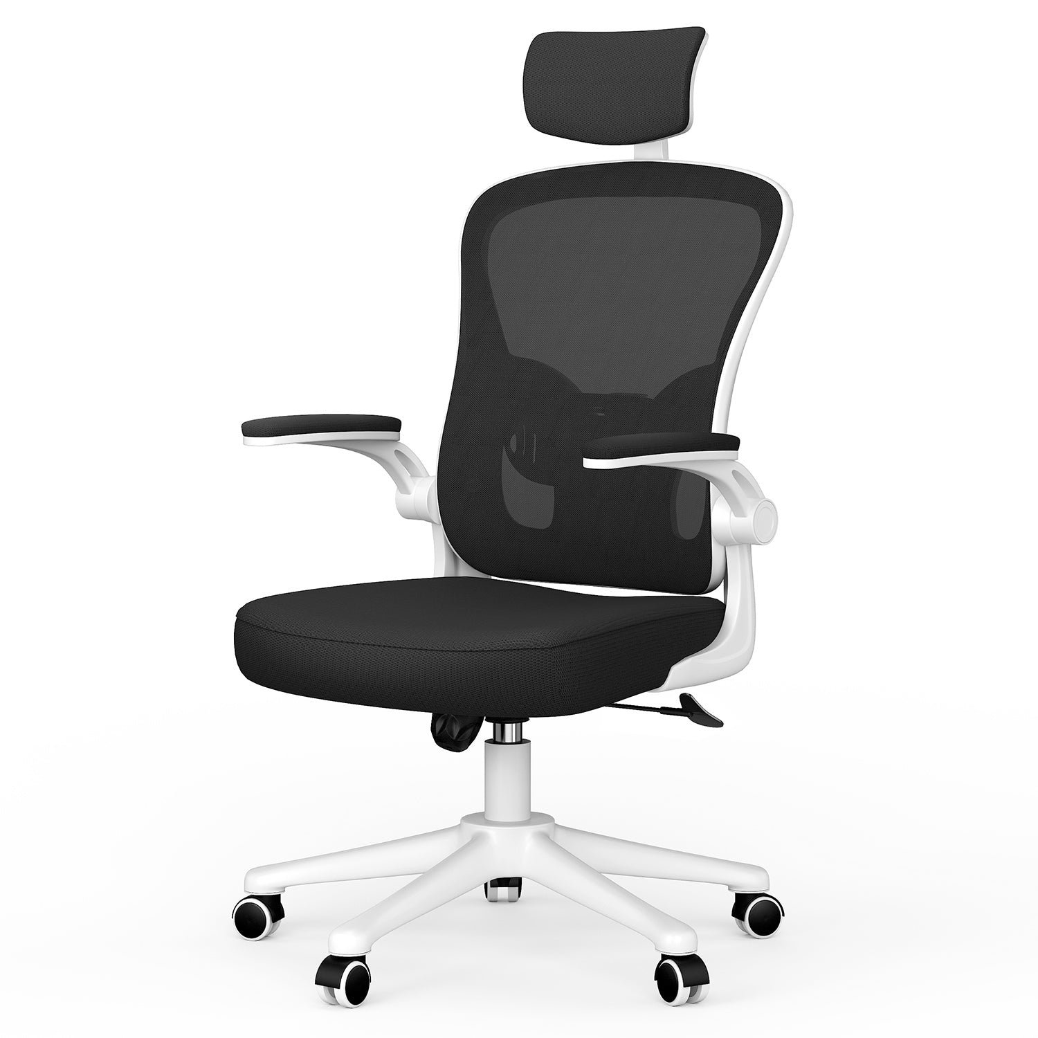 Rattantree Ergonomic Office Chair Adjustable Headrest Lumbar Support-White