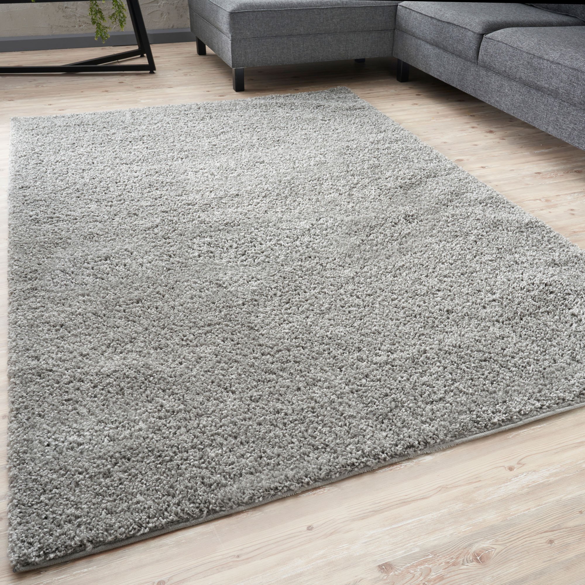 The Rugs Grey Myshaggy Plain Shaggy Rug - 60 x 110cm
