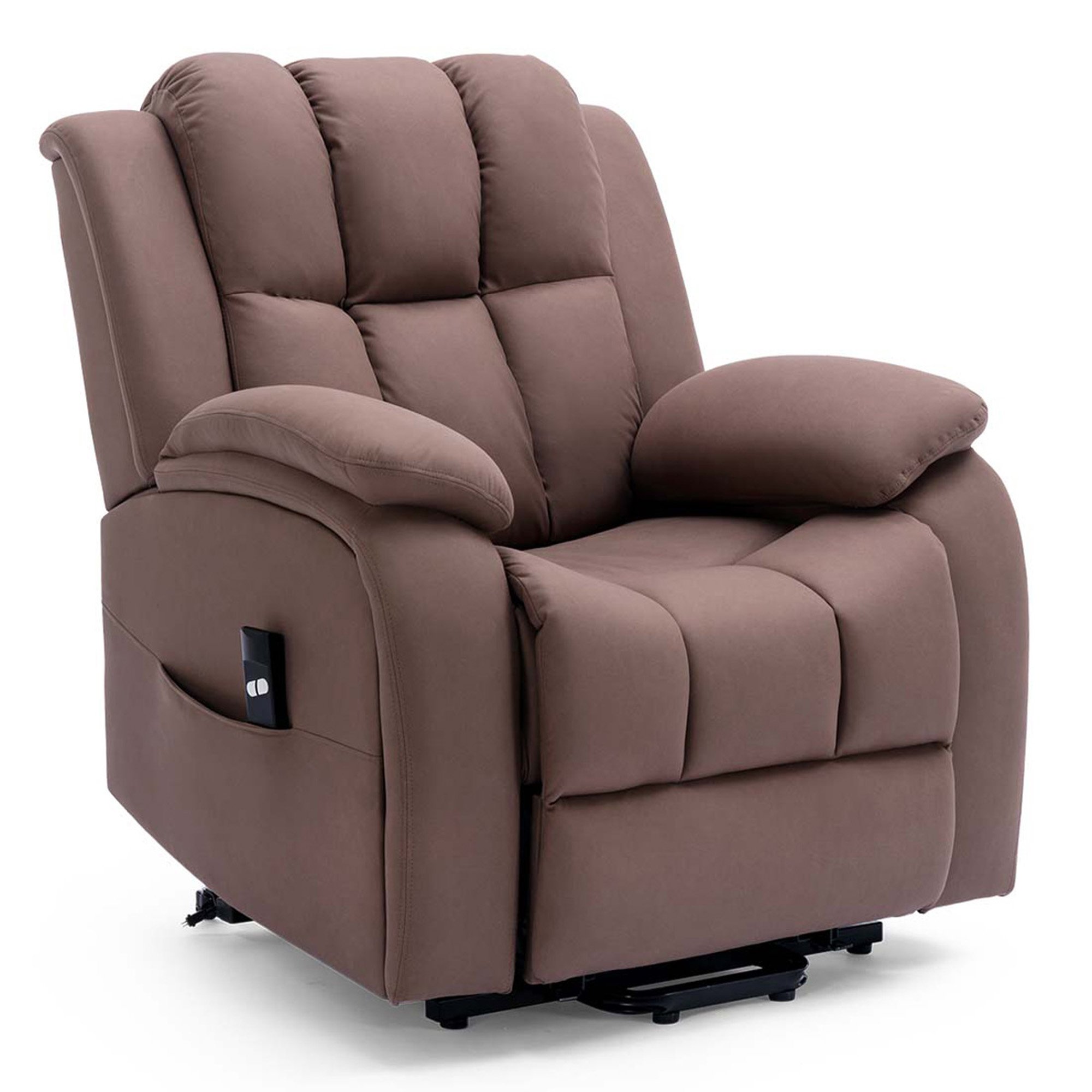 Furniture Online Brookline Tech Fabric Single Motor Rise Recliner Chair - Mocha