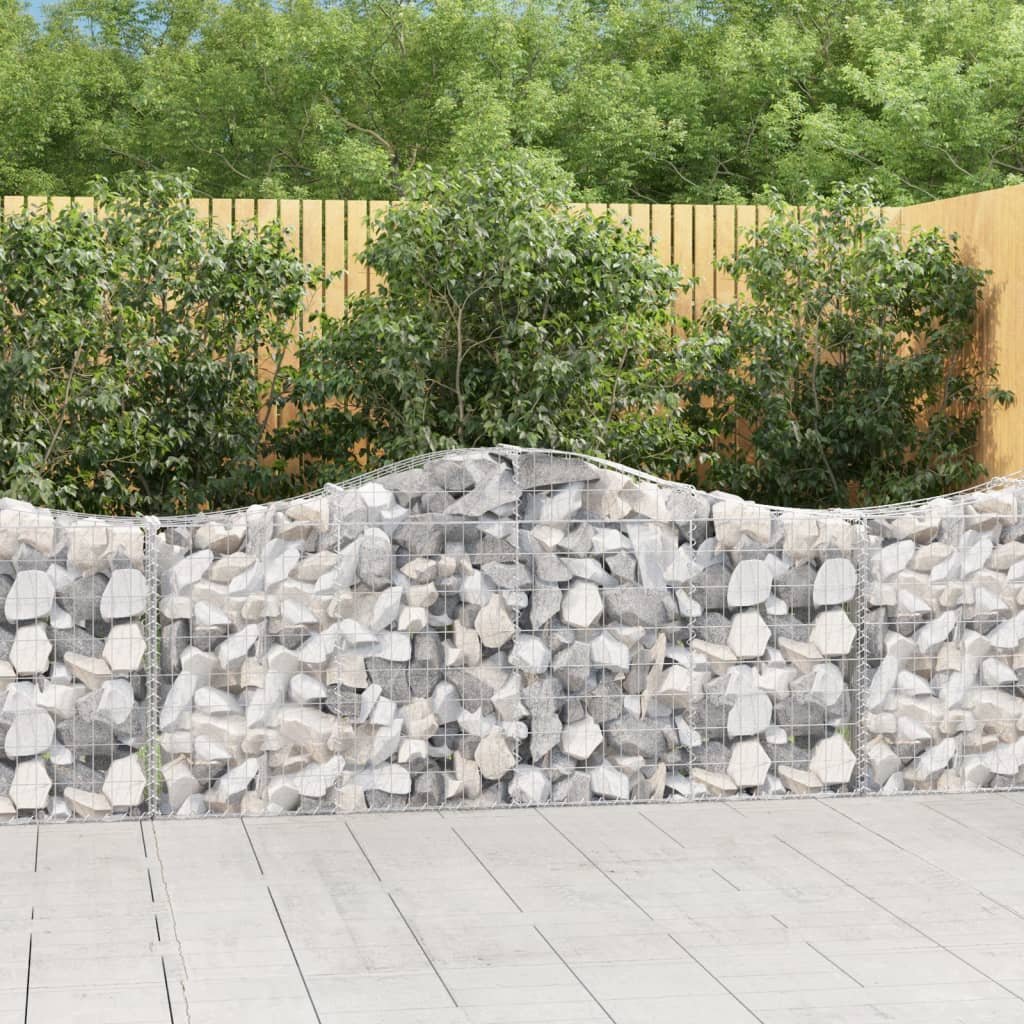 Walplus Galvanised Iron Gabion Basket - Silver 200 x 30 x 80/ - 100 cm
