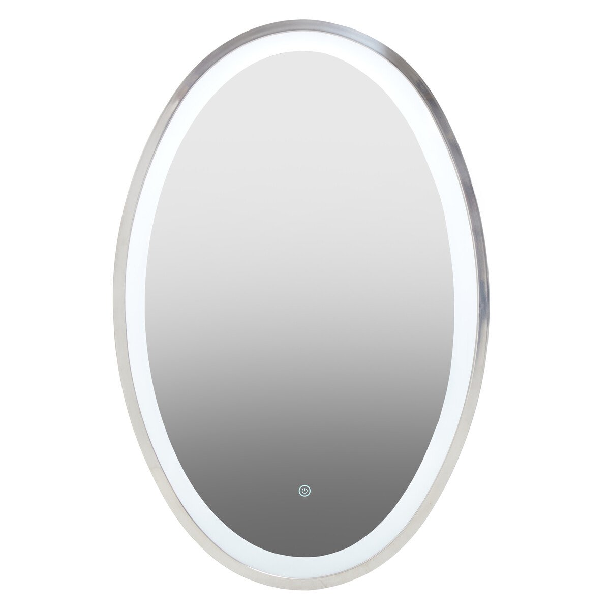 Orsina Avelino Illuminated LED Oval Mirror – Silver