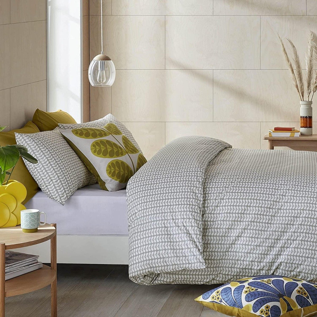 Orla Kiely Tiny Stem Light Grey Duvet Cover - Double