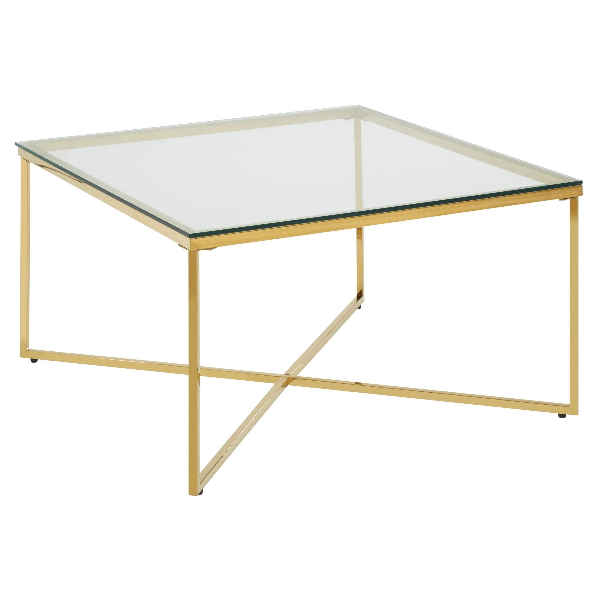 Orsina Allure Glass Coffee Table - Gold